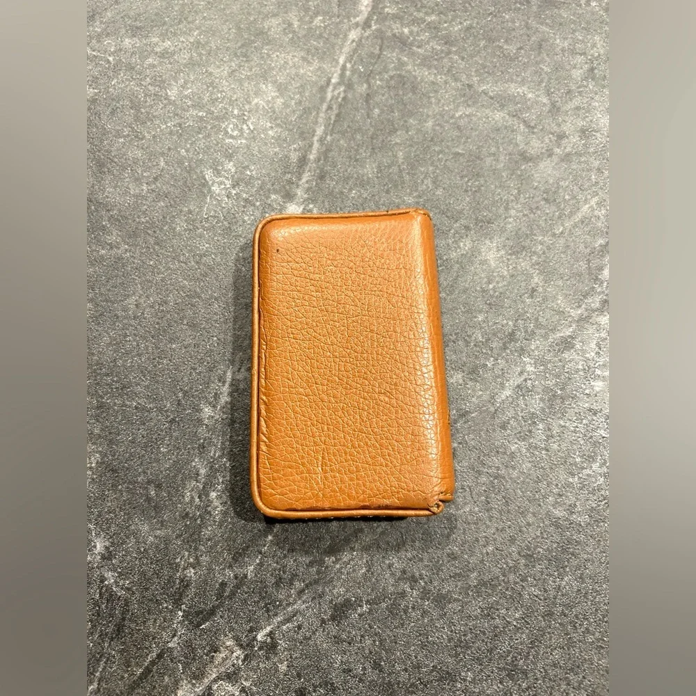 Vintage Brown Leather Card Holder Wallet Minimalist Slim Pocket Organizer